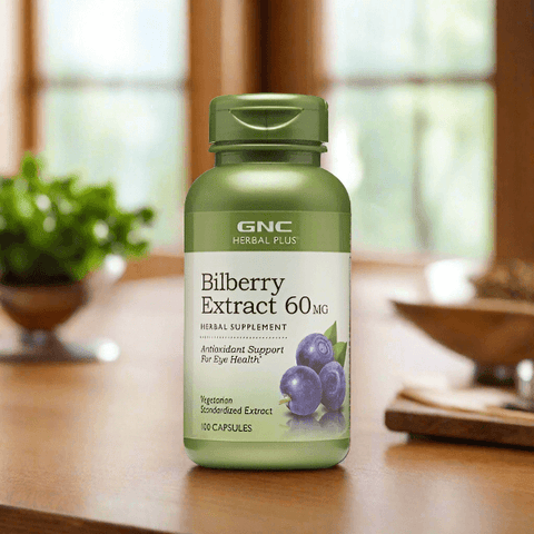 GNC Herbal Bilberry Extract 60mg, 100 Capsules - Vitamins House