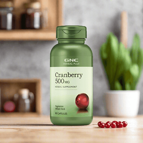 GNC Herbal Plus Cranberry 500mg 90 Capsules - Vitamins House
