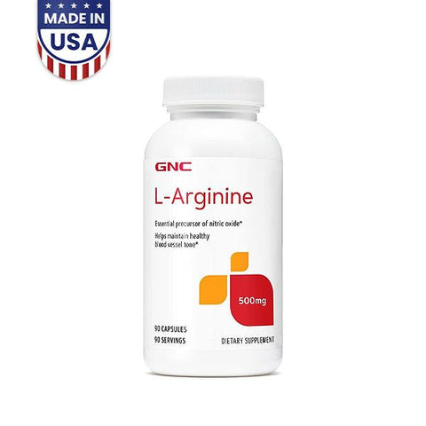 GNC L-Arginine 500mg 90 Capsules - Vitamins House