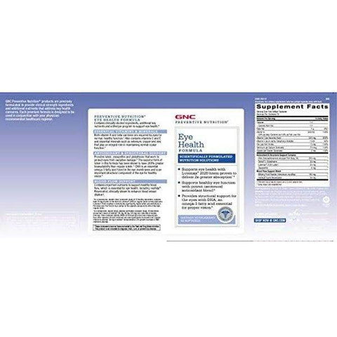 GNC Preventive Nutrition Eye Health 60 softgels - Vitamins House