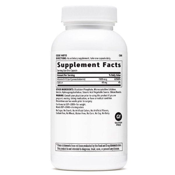 GNC Vitamin B-12 1500mcg 90Ct - Vitamins House