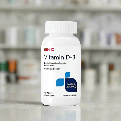 GNC Vitamin D-3 50mcg 2000IU, 180 Tablets - Vitamins House