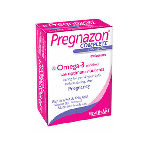 HealthAid Pregnazon Complete with Omega 3, 60 Ct