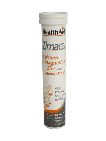 HealthAid Zimacal (Calcium, Magnesium, Zinc, Vit D, Vit K), 20 Ct