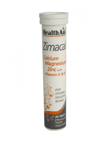 HealthAid Zimacal (Calcium, Magnesium, Zinc, Vit D, Vit K), 20 Ct - Vitamins House