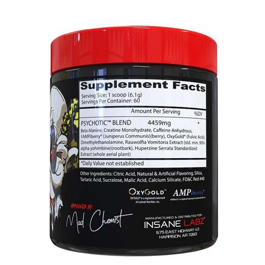 Insane Labz Psychotic Pre-Workout, 60 Servings - Vitamins House