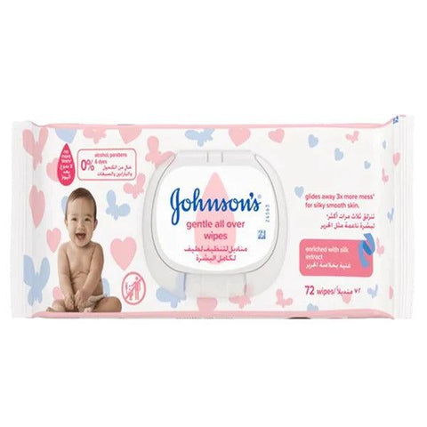 Johnson's Gentle All Over Wipes, 72 Ct - Vitamins House