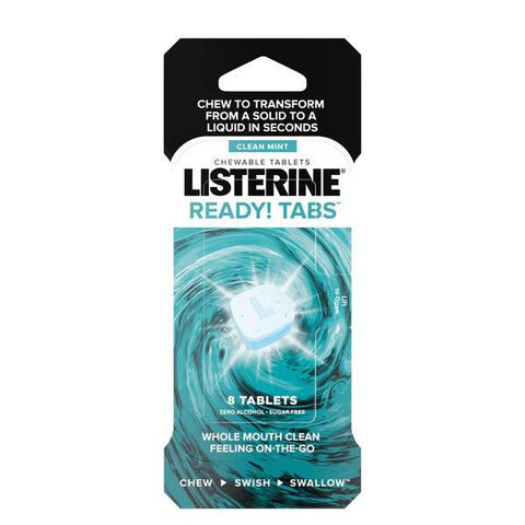 Listerine Clean Mint Sugar Free Chewable Tablets, 8 Ct - Vitamins House