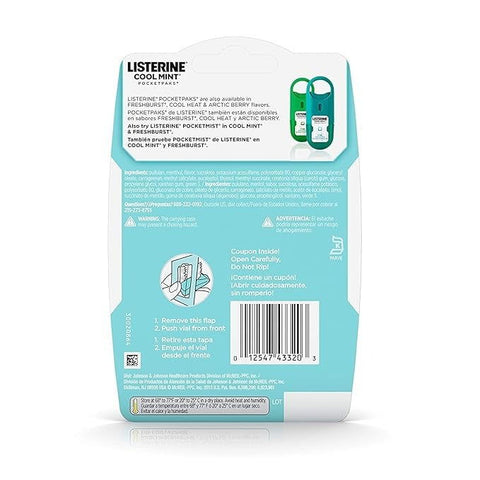 Listerine Cool Mint Pocket Paks - Pack of 24 Strips, 3 Ct - Vitamins House