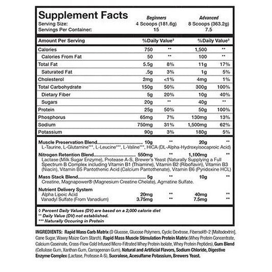 MUSCLE SPORTS - Revolution Mass Gainer 12lbs - Vitamins House