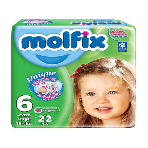 Molfix Diapers Size 6 (X-Large), 22 Ct
