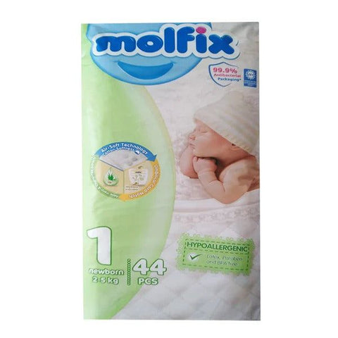 Molfix Diapers Size 1 (Newborn), 44 Ct - Vitamins House
