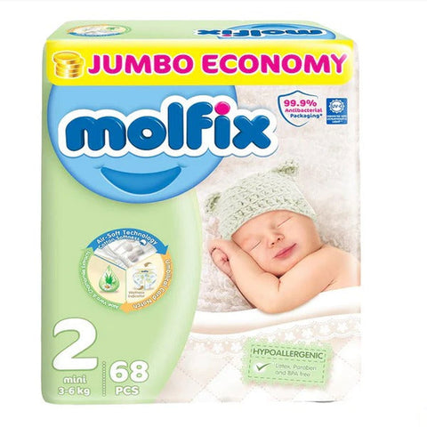 Molfix Diapers Size 2 (Mini), 68 Ct - Vitamins House