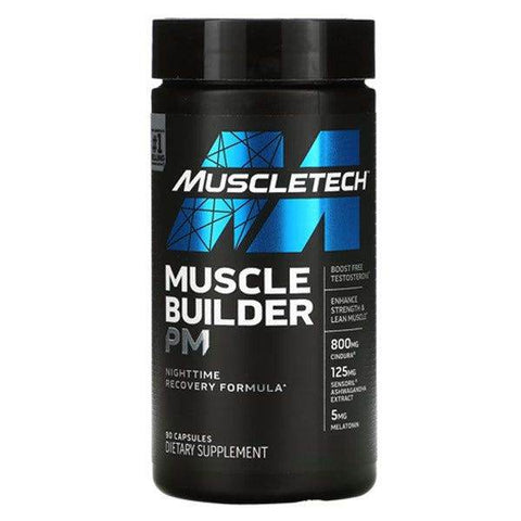 MuscleTech, Muscle Builder PM Nighttime Recovery Formula 90 caps - Vitamins House