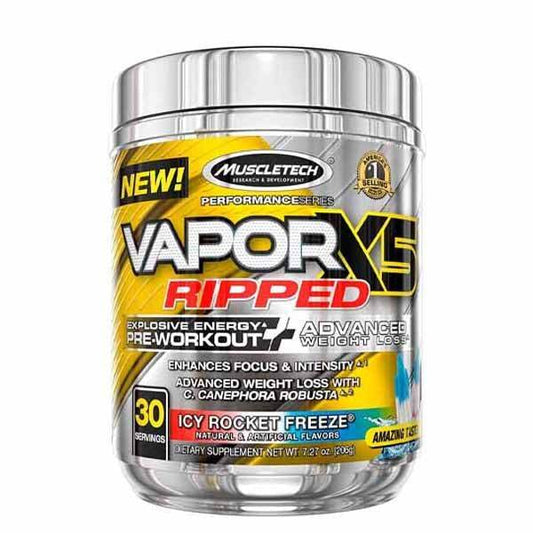 MuscleTech Vapor X5 Ripped Pre Workout, 30 Servings - Vitamins House