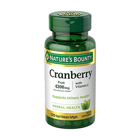 Nature's Bounty Cranberry with Vitamin C 120 Softgels
