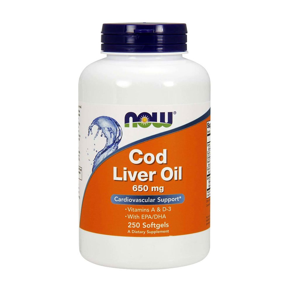 NOW Cod Liver Oil 650mg 250 softgels