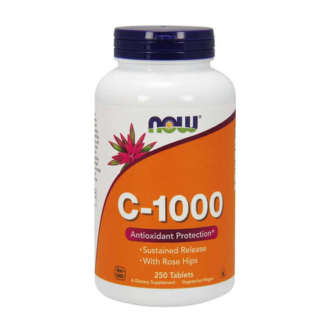 NOW Vitamin C 1000 100 mg 250 Veg Capsules