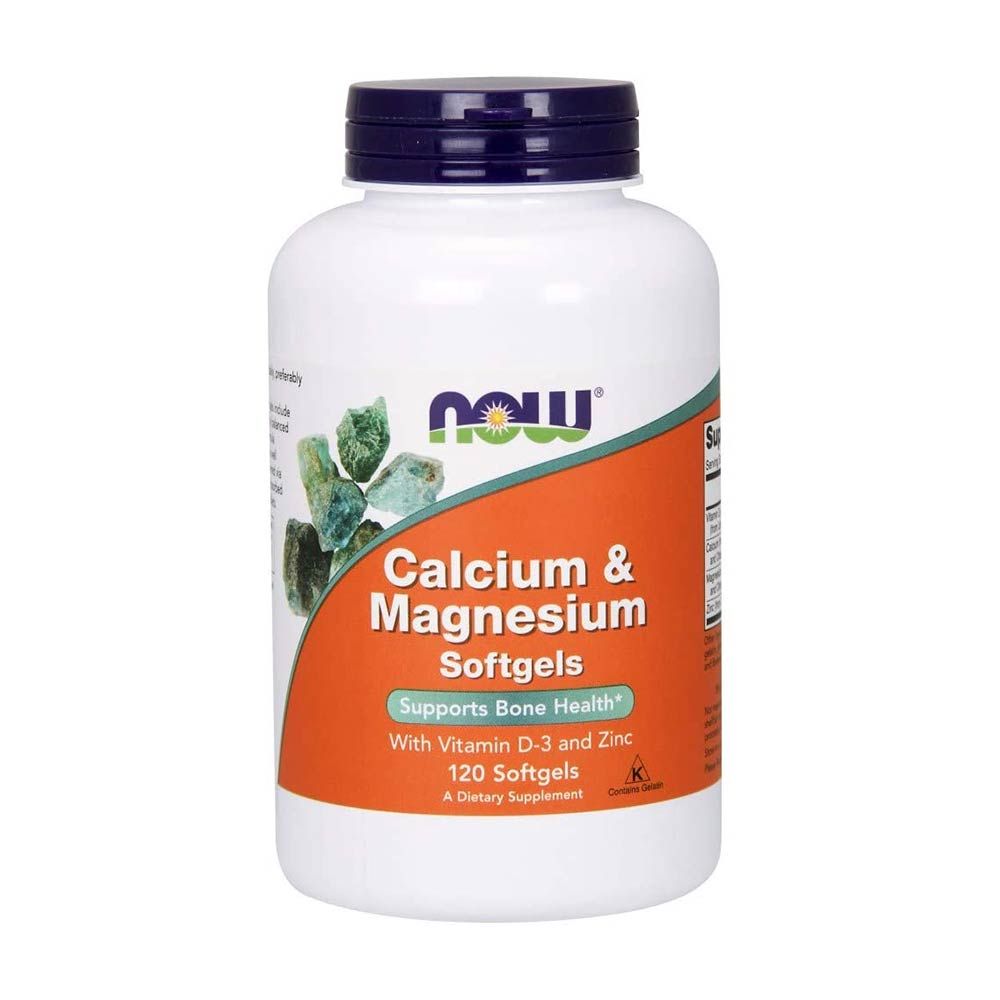 NOW Calcium & Magnesium 120 softgels - Vitamins House