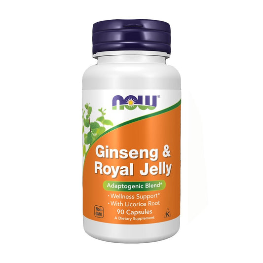 NOW Ginseng & Royal Jelly 90 Ct – Energy, Immune Support & Vitality Supplement