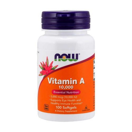 NOW Vitamin A 10000IU 100 Softgels - Vitamins House