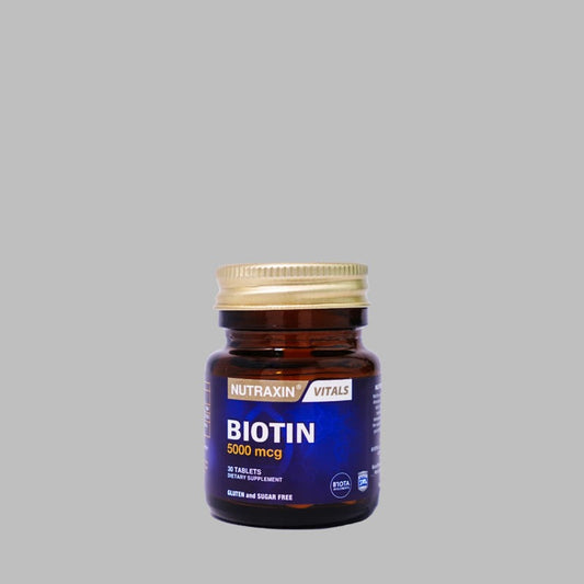 NUTRAXIN BIOTIN 5000MCG 30 CT - Vitamins House