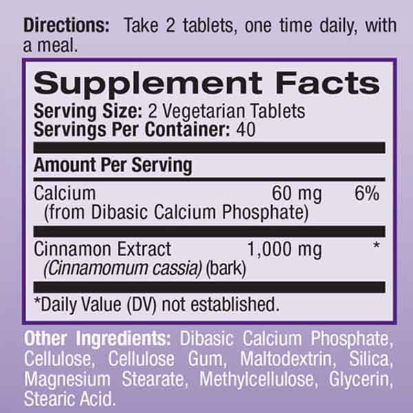 Natrol CINNAMON EXTRACT – 1000mg - Vitamins House