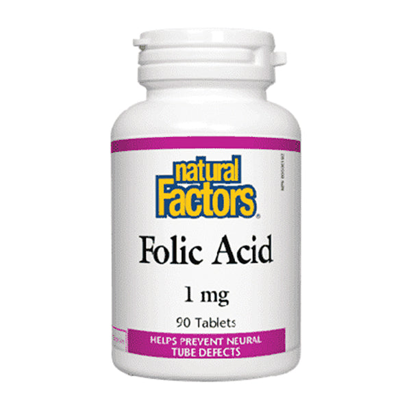 Natural Factors Folic Acid, 90 Ct