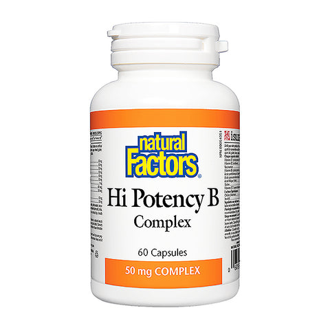 Natural Factors Hi Potency B-50 B Complex, 60 Ct