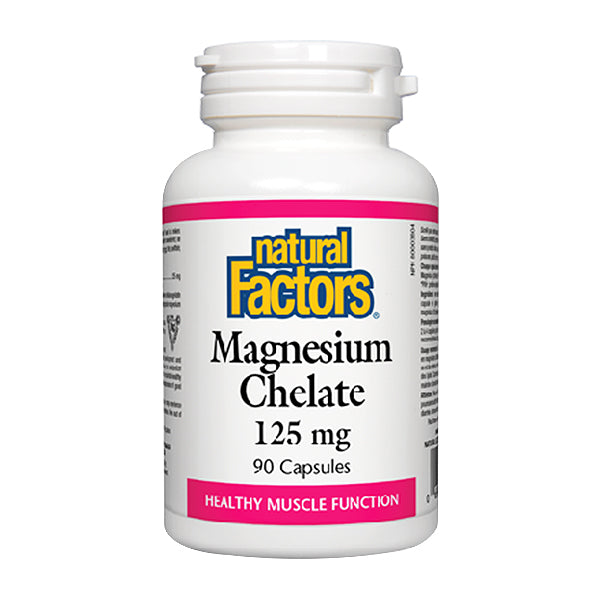 Natural Factors Magnesium Chelate 125mg, 90 Ct