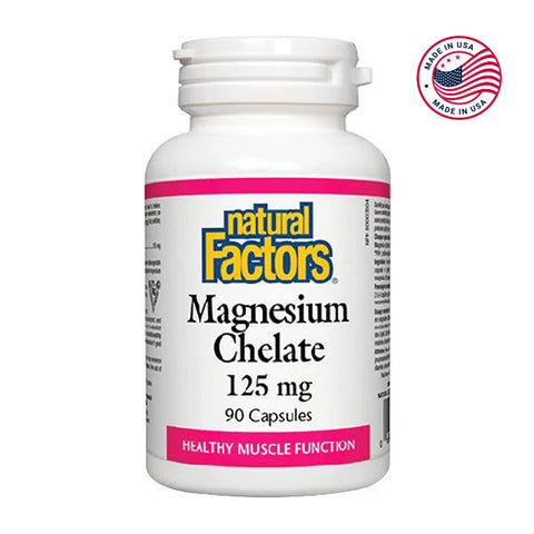 Natural Factors Magnesium Chelate 125mg, 90 Ct