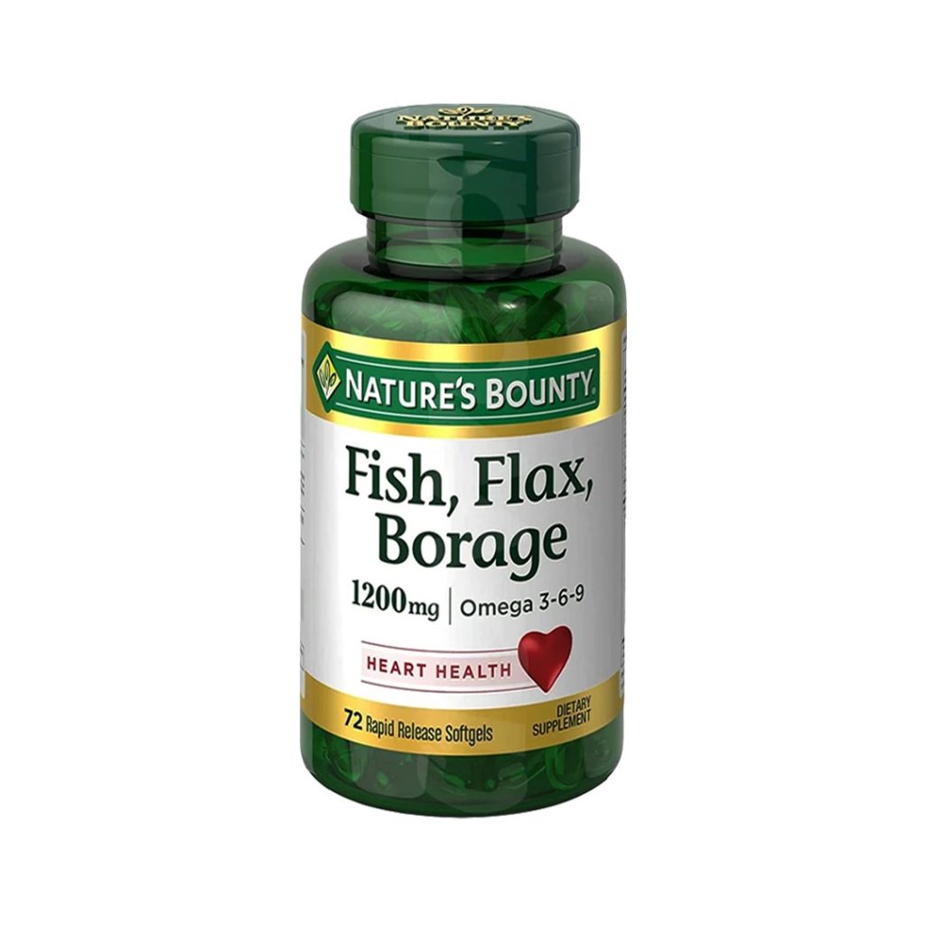 Nature's Bounty Omega 3-6-9 Fish Flax Borage 1200mg 72 Ct