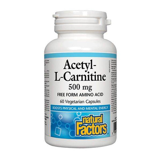 Natural Factors Acetyl-L-Carnitine 500 mg, 60 Ct - Vitamins House