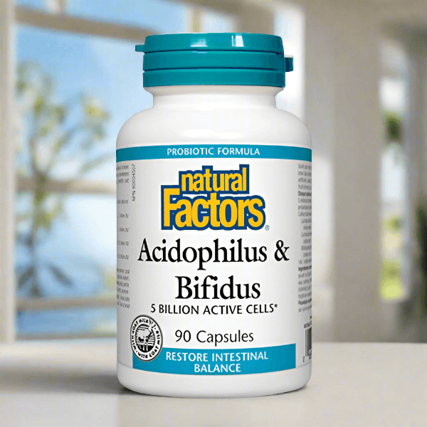 Natural Factors Acidophilus & Bifidus (Probiotic) 5 Billion Active Cells - Vitamins House