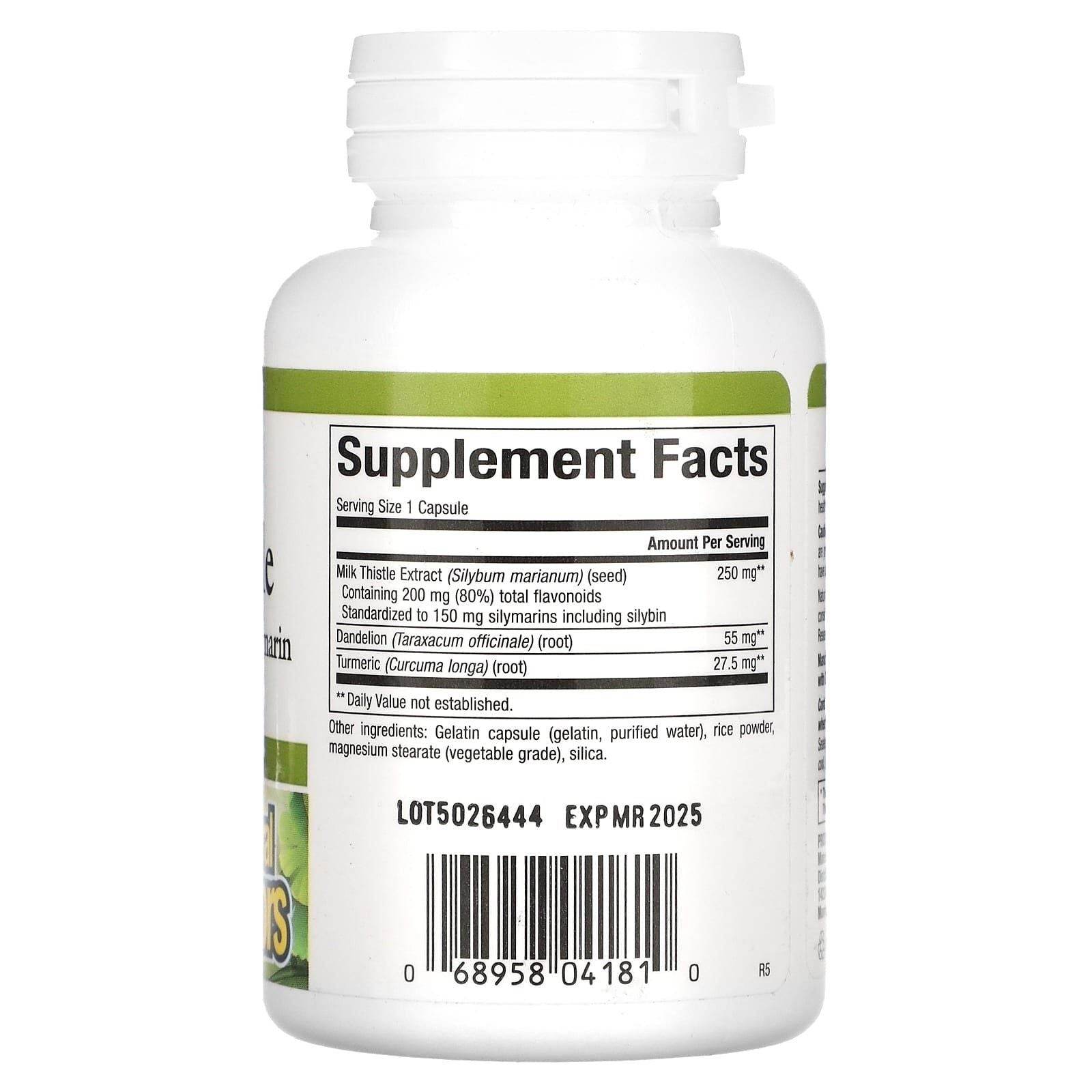 Natural Factors Milk Thistle 250mg, 90 Ct - Vitamins House