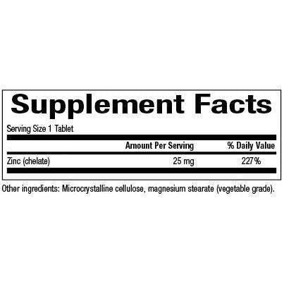 Natural Factors Zinc Chelate 25mg, 90 Ct - Vitamins House