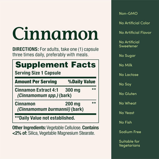 Nature’s Bounty Cinnamon 1500mg