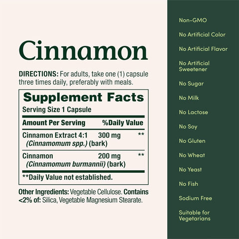 Nature’s Bounty Cinnamon 1500mg