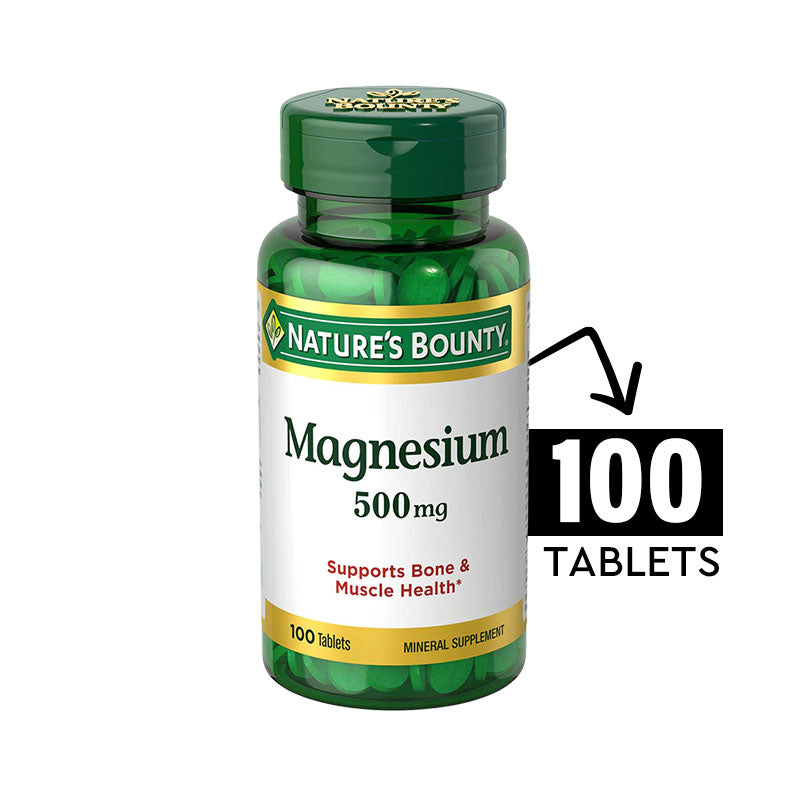 Nature's Bounty Magnesium 500mg 100 Tablets