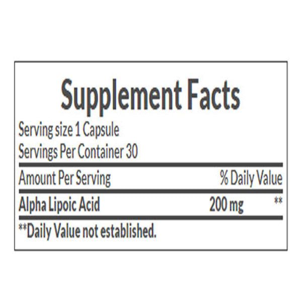 Nature's Bounty Alpha Lipoic Acid 200mg - Vitamins House