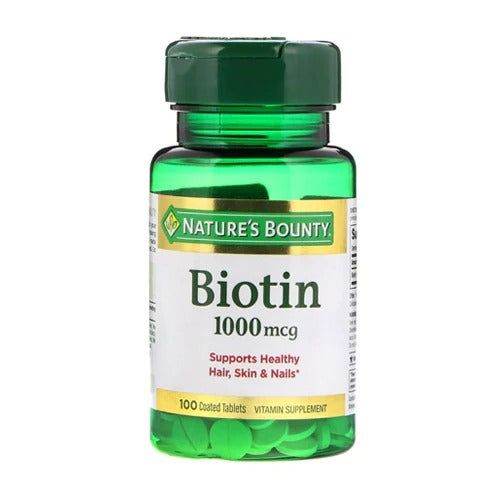 Nature's Bounty Biotin 1000 mcg, 100 Ct - Vitamins House