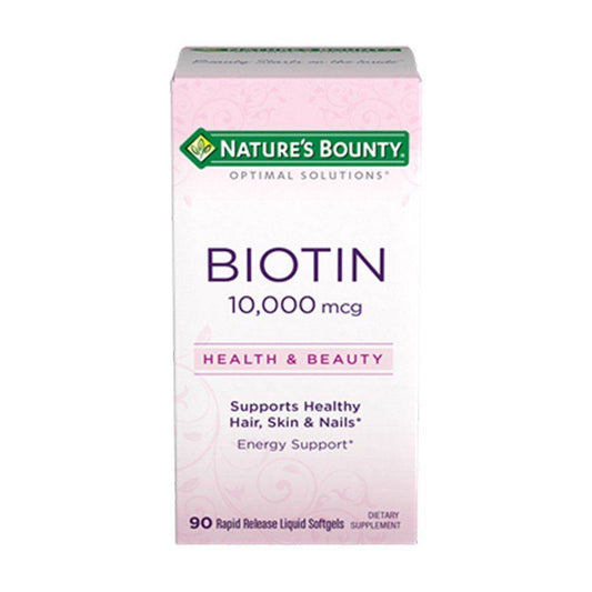 Nature's Bounty Biotin 10,000mcg 90 softgels - Vitamins House