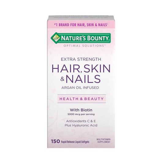 Nature's Bounty Hair, Skin & Nails Extra Strength 150 Softgels - Vitamins House