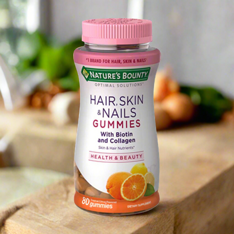 Nature's Bounty Hair, Skin, & Nails with biotin & Collagen 80 Gummies - Vitamins House