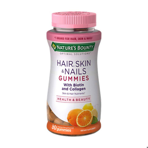 Nature's Bounty Hair, Skin, & Nails with biotin & Collagen 80 Gummies - Vitamins House