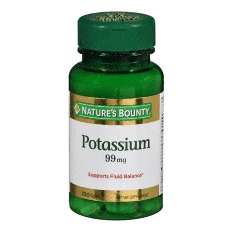 Nature's Bounty Potassium 99mg - Vitamins House