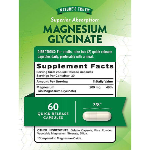 Nature's Truth Magnesium Glycinate 200mg 60 Ct in Pakistan
