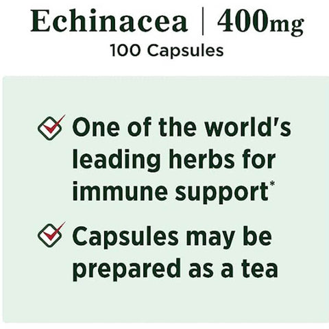 Nature's Bounty Echinacea 400 mg, 100 Ct