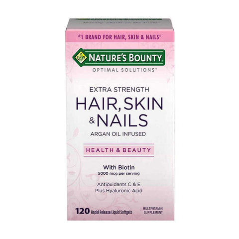 Nature's Bounty Extra Strength Hair, Skin, Nails 120 Softgels