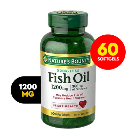 Nature's Bounty Fish Oil 1200mg Plus Omega-3, 60 Ct